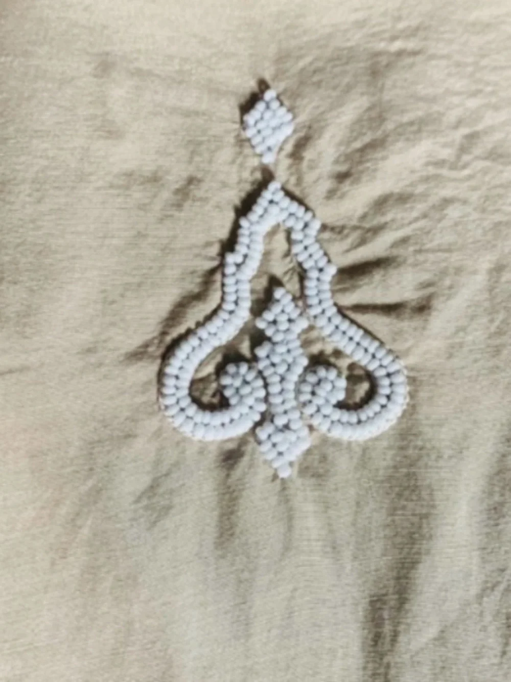 Armand Diradourian Silk Beaded Top with White Embroidery - Picture 8 of 10